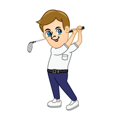 Male Golfer Swing Shot