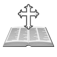Biblia Abierta con Cruz