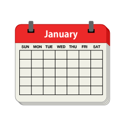 January Grid Calendar