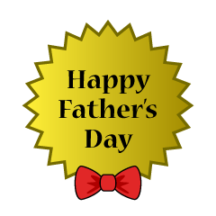 Father's Day Gold
Label with Bow Tie
