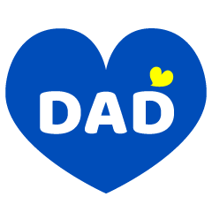 Blue Dad Heart