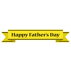 Happy Father's Day Long Yellow Ribbon