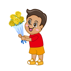 Child Giving Flowers