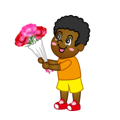 Boy Giving Flowers