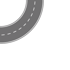 Left-curved Up Road (Top)