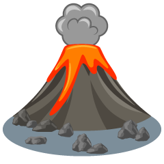 Volcano with Rocks