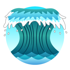 Turquoise Ocean Wave Circle
