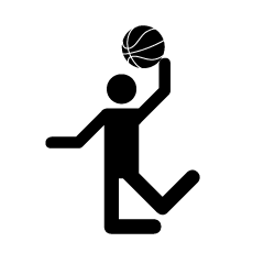 Basketball Dunk Pictogram