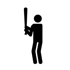 Baseball Batting Pictogram