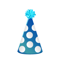 Blue Dots Party Hat