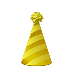 Golden Stripes Party Hat