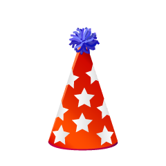 Stars Red Birthday Hat