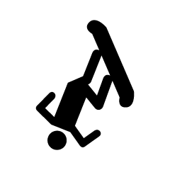 Snowboard Rotation Jumping Pictogram