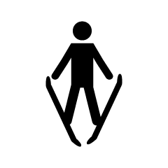 Ski jumping athlete　Pictogram