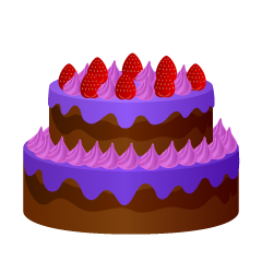 Purple 2 Tier Cake
