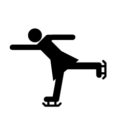 Skating Woman Pictogram