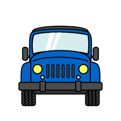 Blue Jeep Front