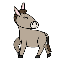 Taupe Donkey Smiling