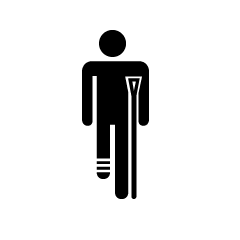 Broken Leg Pictogram