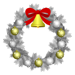 Silver Christmas Wreath