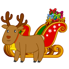 Santa's Sleigh and Reindeer