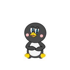 Pingüino sentado