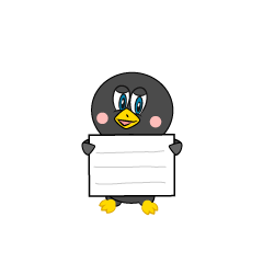 Pingüino con una tabla