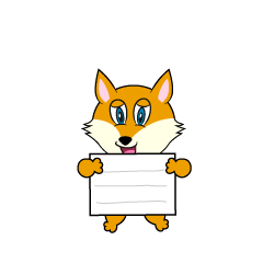 Fox with a Board