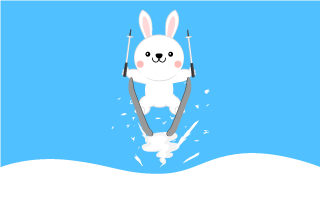 Ski jumping rabbit