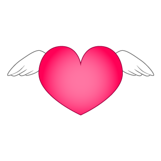 Corazón de alas de ángel