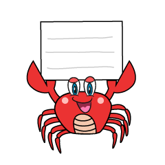 Crab with a Board