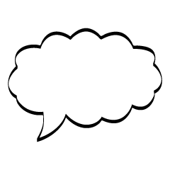 Cute Cloud Speech Bubble