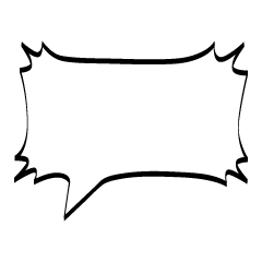 Square Comic Speech Bubble