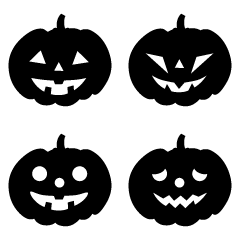 Four kinds of Silhouette pumpkin