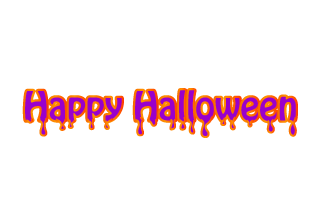 Feliz Halloween texto morado