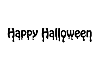 Happy Halloween Black Text