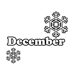 Cristal de nieve y diciembre