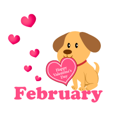 Cute Dog Valentine February