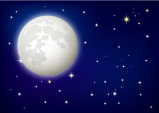 Fondo de cielo nocturno de luna llena