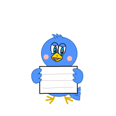 Blue Bird with a Board
