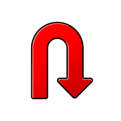 Turn Red Arrow Symbol