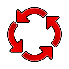 Rotating 4 Arrows Symbol