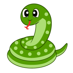 Bobina de serpiente verde de lunares
