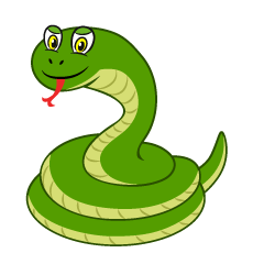 Bobina de serpiente verde