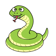 Bobina de serpiente enojada