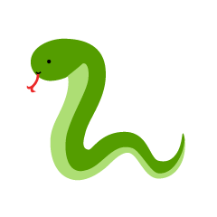 Linda serpiente verde