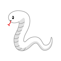 Linda serpiente blanca