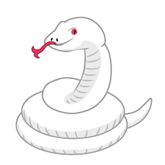 Scary White Snake