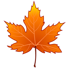 Orange Maple Leaf