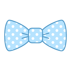 Light Blue with dots Bow Tie